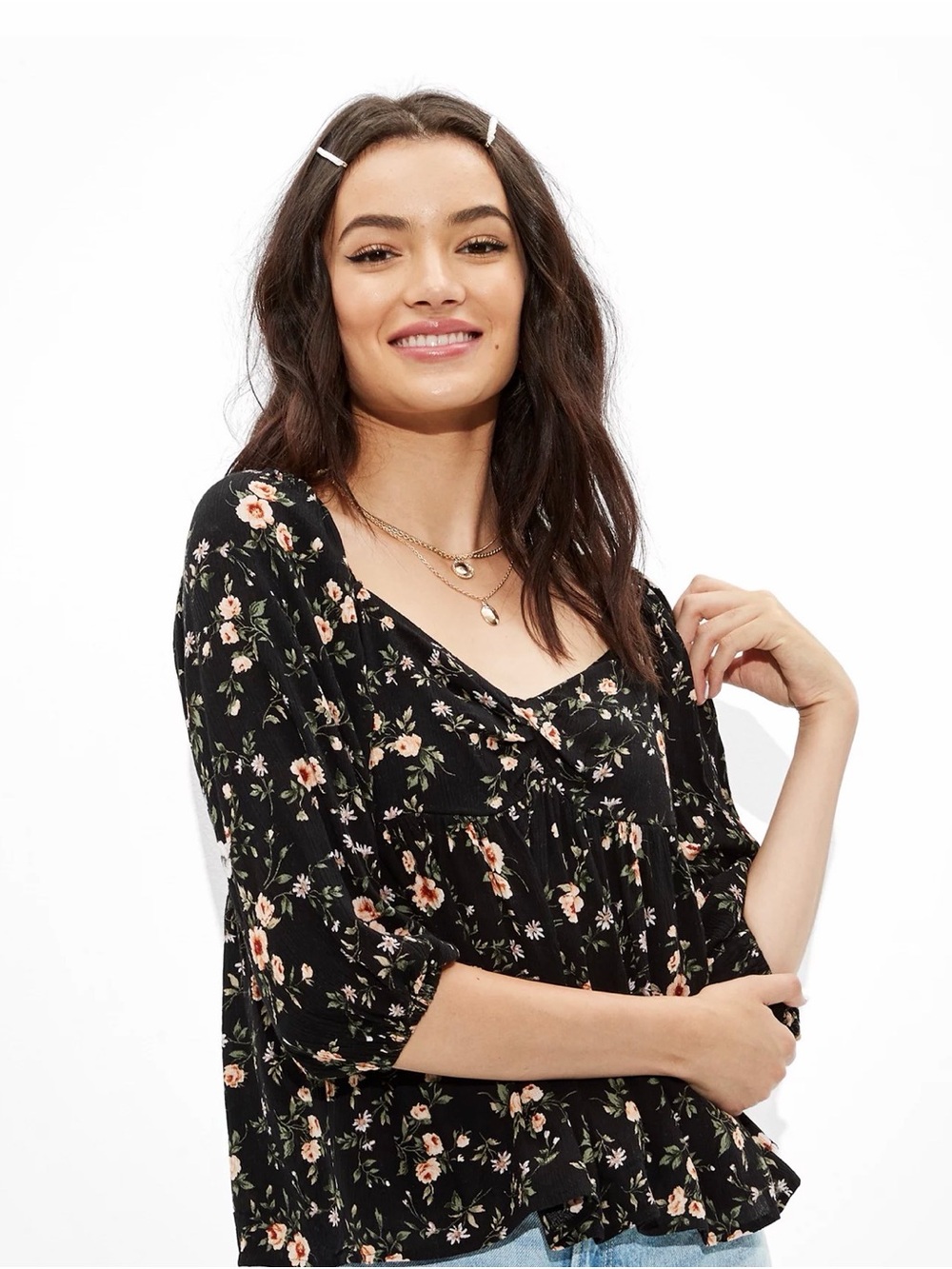 American Eagle Twist Front Blouse